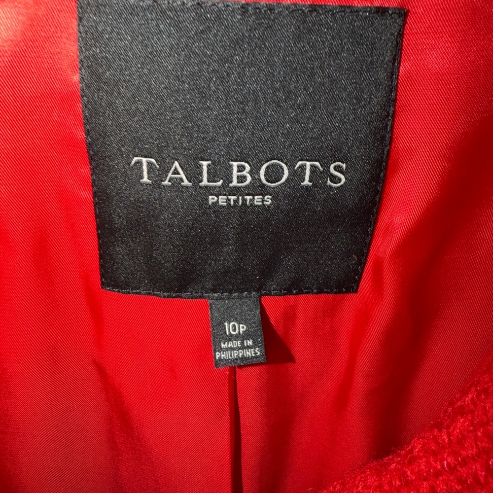 Talbots Wool Women's Red Pea Coat - Picture 2 of 6